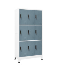Armoire à casiers Gris clair et gris foncé 90x45x180 cm Acier | Mobilier & Déco