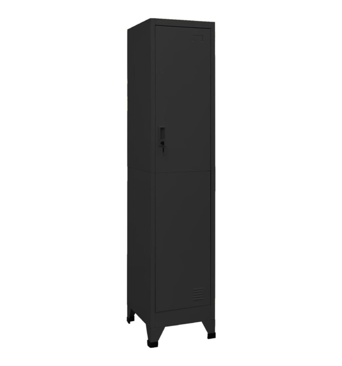 Armoire à casiers Noir 38x45x180 cm Acier | Mobilier & Déco