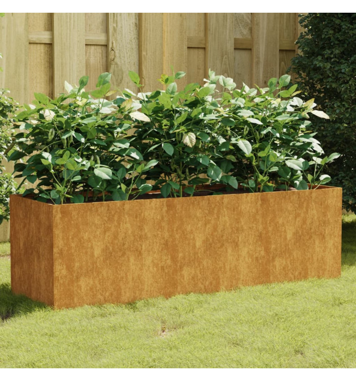 Lit surélevé de jardin 120x40x40 cm acier corten | Mobilier & Déco
