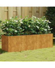 Lit surélevé de jardin 120x40x40 cm acier corten | Mobilier & Déco