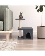 Arbre à chat avec griffoirs en sisal gris foncé 48 cm | Mobilier & Déco