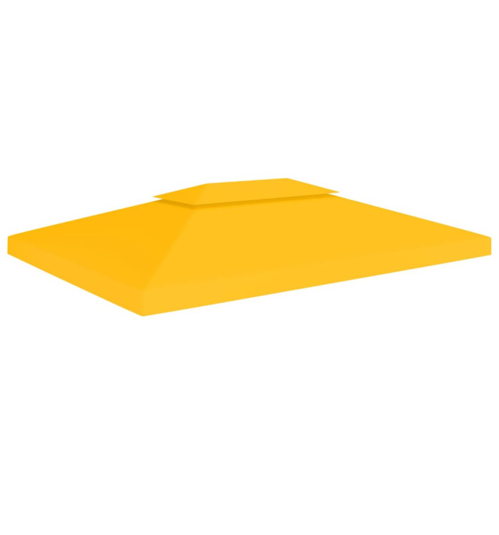 Toile de toit de belvédère 2 niveaux 310 g/m² 4x3 m Jaune | Mobilier & Déco