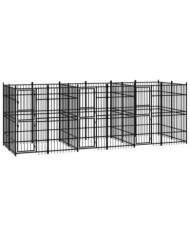 Chenil d'extérieur pour chiens Acier 11,06 m² | Mobilier & Déco