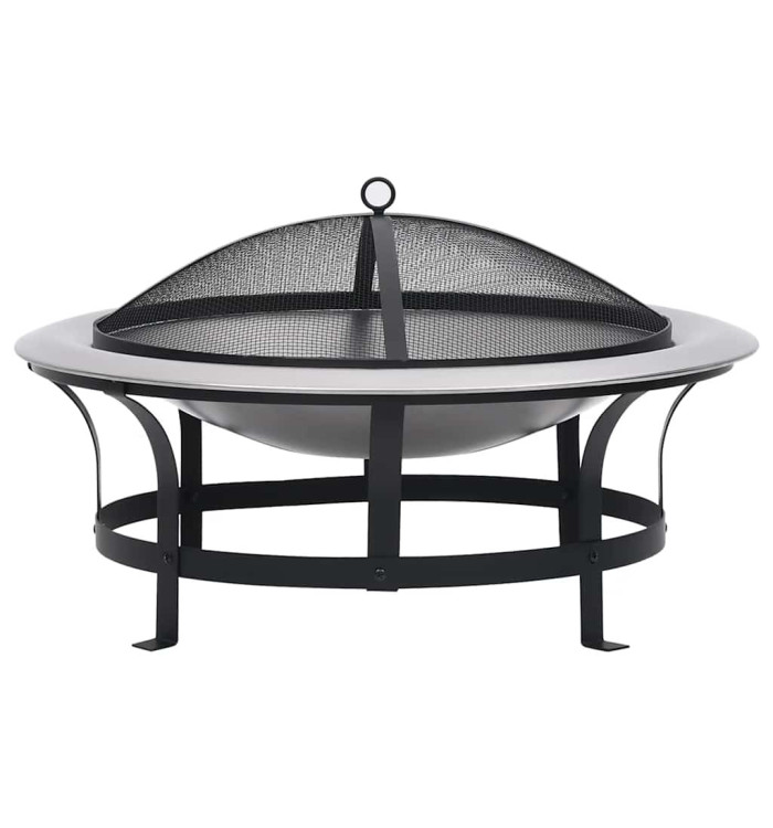 Foyer extérieur avec gril en acier inoxydable 76 cm | Mobilier & Déco