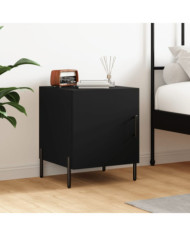 Table de chevet noir 40x40x50 cm bois d’ingénierie | Mobilier & Déco