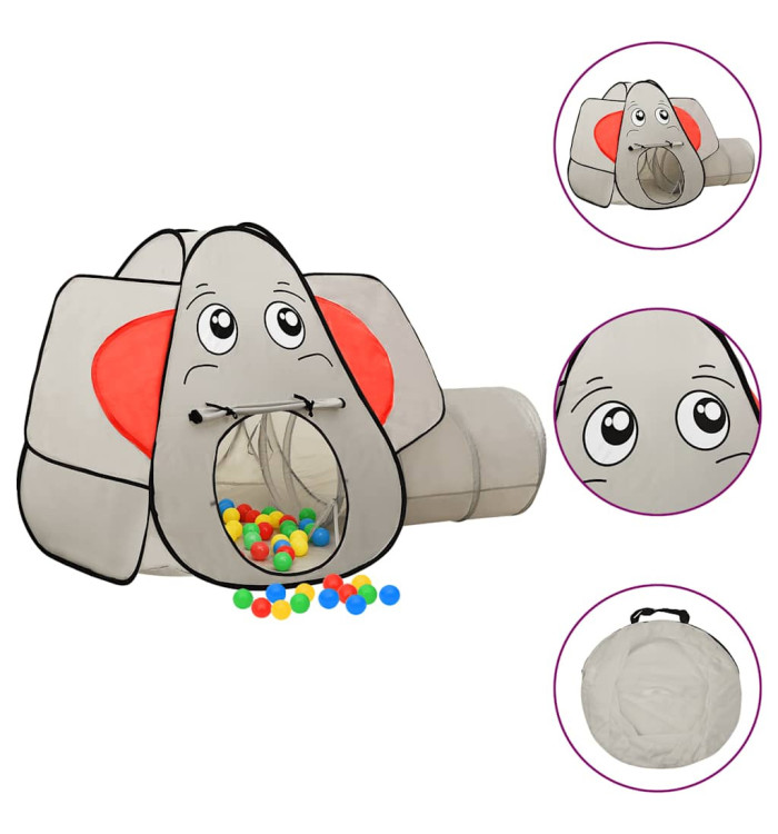 Tente de jeu pour enfants Éléphant Gris 174x86x101 cm | Mobilier & Déco