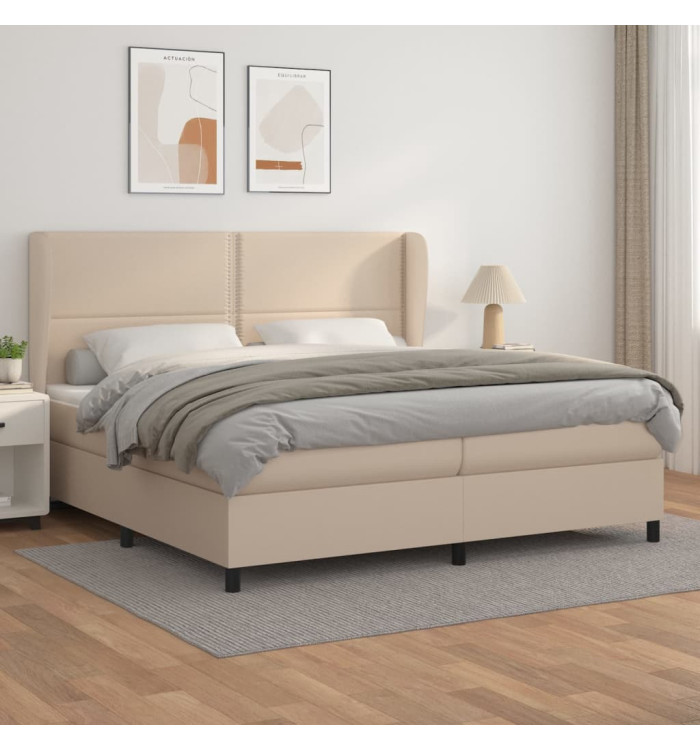 Sommier à lattes de lit avec matelas Cappuccino 200x200 cm | Mobilier & Déco