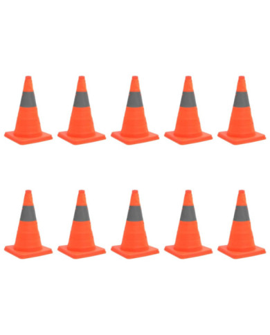 Cônes de signalisation escamotables 10 pcs 42 cm | Mobilier & Déco