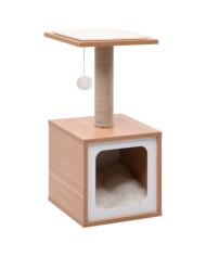 Arbre à chat avec tapis à gratter en sisal 62 cm | Mobilier & Déco