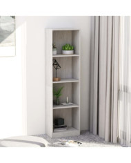 Bibliothèque à 4 niveaux Gris béton 40x24x142cm Bois ingénierie | Mobilier & Déco
