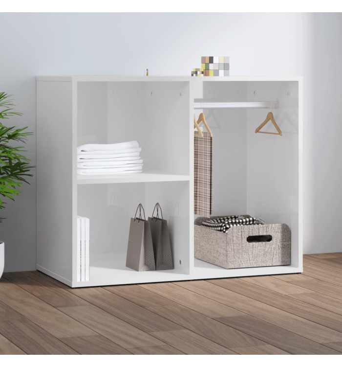 Armoire de dressing Blanc brillant 80x40x65cm Bois d'ingénierie | Mobilier & Déco