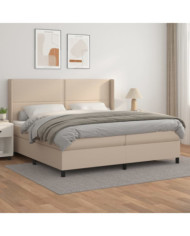 Sommier à lattes de lit avec matelas Cappuccino 200x200 cm | Mobilier & Déco