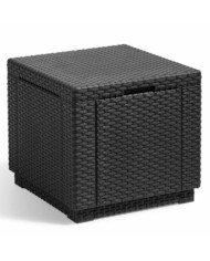 Keter Pouf de rangement Cube Graphite 213816 | Mobilier & Déco