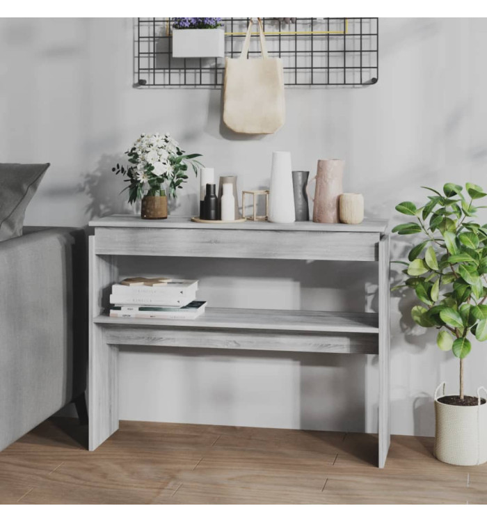 Table console Sonoma gris 102x30x80 cm Bois d'ingénierie | Mobilier & Déco