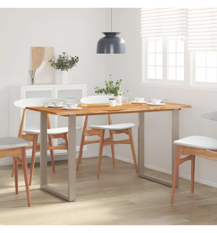Table de salle à manger 140x70x76 cm Bois d'acacia solide | Mobilier & Déco