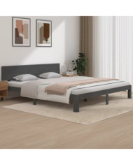 Cadre de lit sans matelas gris 180x200 cm | Mobilier & Déco