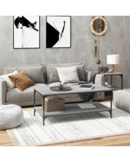 Table basse Sonoma gris 100x50x40 cm Bois d'ingénierie | Mobilier & Déco
