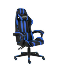 Fauteuil de jeux vidéo Noir et bleu Similicuir | Mobilier & Déco