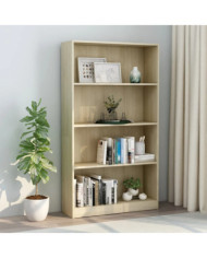 Bibliothèque à 4 niveaux Chêne sonoma Bois d’ingénierie | Mobilier & Déco
