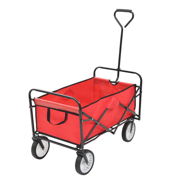 Chariot à main pliable Acier Rouge | Mobilier & Déco