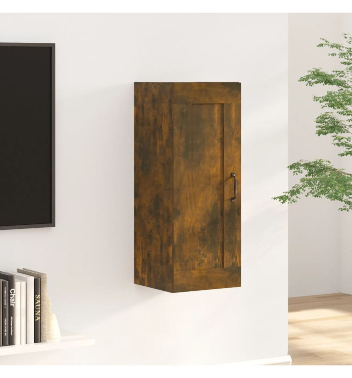 Armoire suspendue Chêne fumé 35x34x90 cm Bois d'ingénierie | Mobilier & Déco