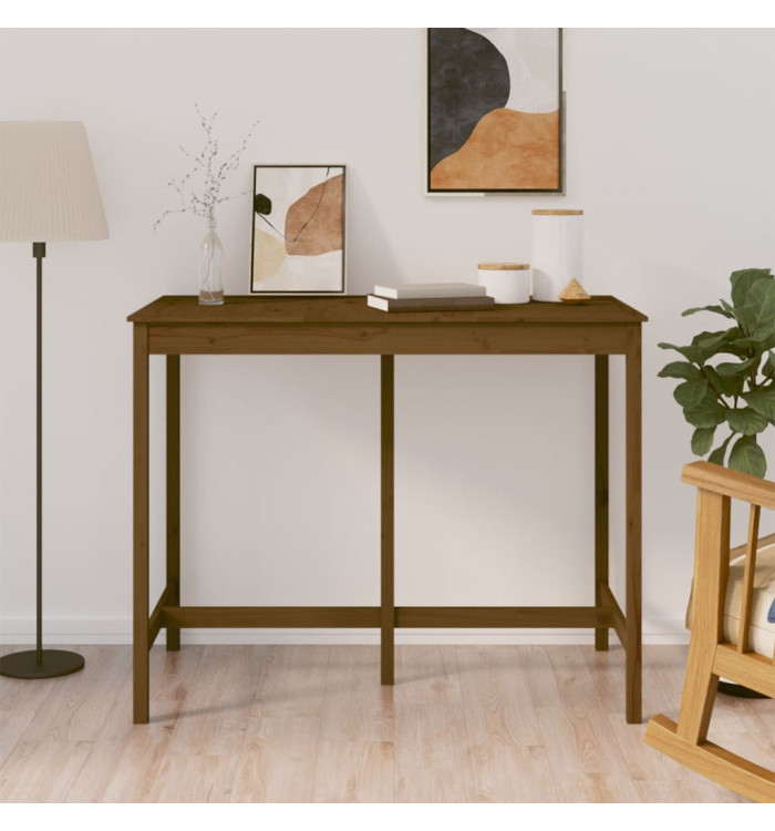 Table de bar Marron miel 140x80x110 cm Bois massif de pin | Mobilier & Déco