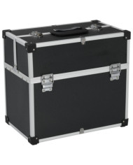 Boîte à outils 38x22,5x34 cm Noir Aluminium | Mobilier & Déco