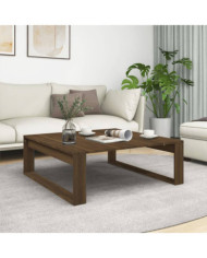 Table basse Chêne marron 100x100x35 cm Bois d'ingénierie | Mobilier & Déco