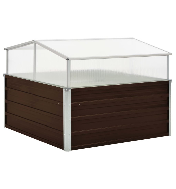 Serre Marron 100 x 100 x 85 cm Acier galvanisé | Mobilier & Déco