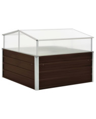 Serre Marron 100 x 100 x 85 cm Acier galvanisé | Mobilier & Déco