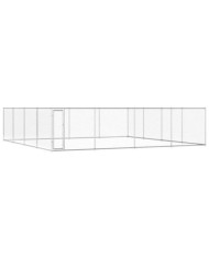 Chenil extérieur pour chiens Acier galvanisé 760x760x185 cm | Mobilier & Déco