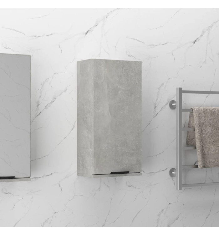 Armoire de salle de bain murale Gris béton 32x20x67 cm | Mobilier & Déco