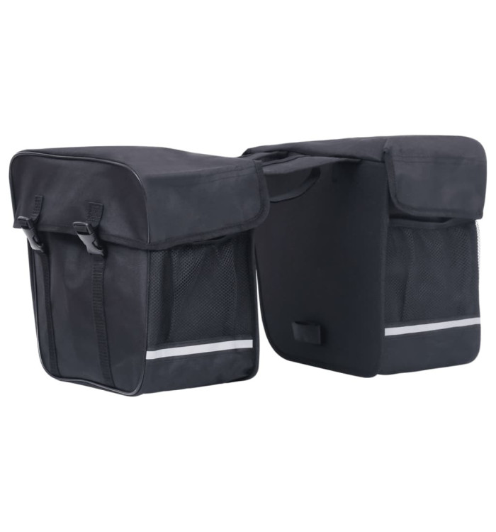 Sac de vélo double pour porte-bagages étanche 35 L Noir | Mobilier & Déco