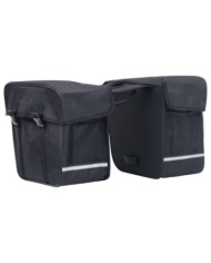 Sac de vélo double pour porte-bagages étanche 35 L Noir | Mobilier & Déco