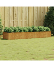 Lit surélevé de jardin 280x80x40 cm acier corten | Mobilier & Déco