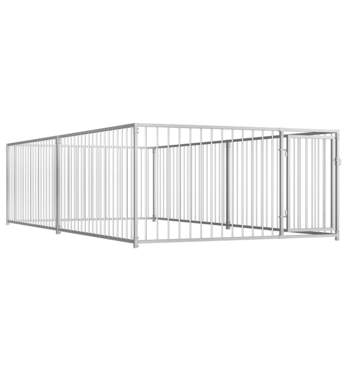 Chenil d'extérieur pour chiens 200 x 400 x 100 cm | Mobilier & Déco