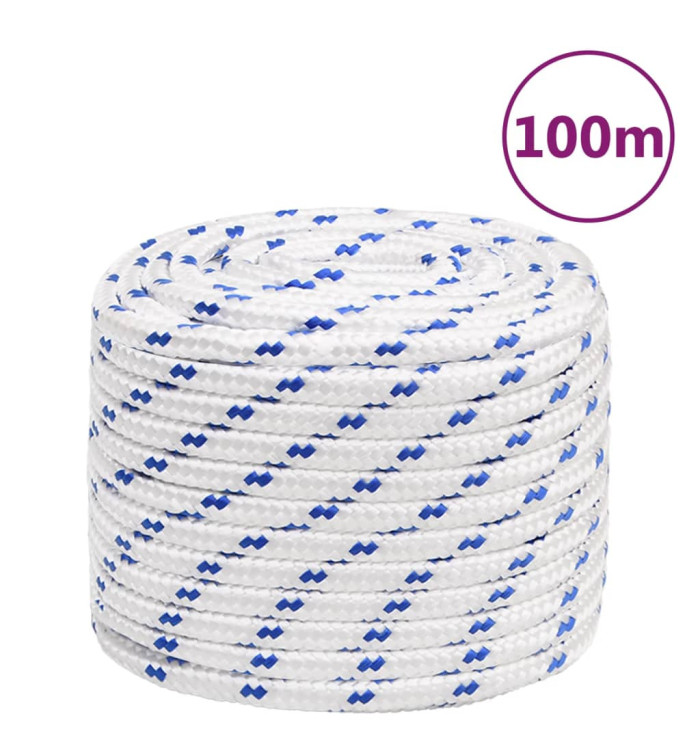 Corde de bateau Blanc 16 mm 100 m Polypropylène | Mobilier & Déco