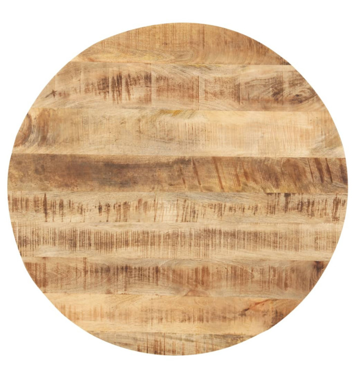 Dessus de table Bois de manguier solide Rond 25-27 mm 40 cm | Mobilier & Déco