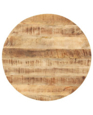 Dessus de table Bois de manguier solide Rond 25-27 mm 40 cm | Mobilier & Déco
