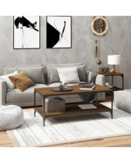 Table basse Chêne marron 80x50x40 cm Bois d'ingénierie | Mobilier & Déco