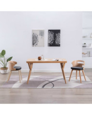 Chaises à manger lot de 2 noir bois courbé et similicuir | Mobilier & Déco