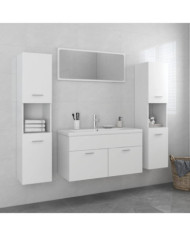 Ensemble de meubles de salle de bain Blanc Bois d'ingénierie | Mobilier & Déco