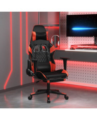 Chaise de jeu de massage avec repose-pied NoiretRouge Similicuir | Mobilier & Déco