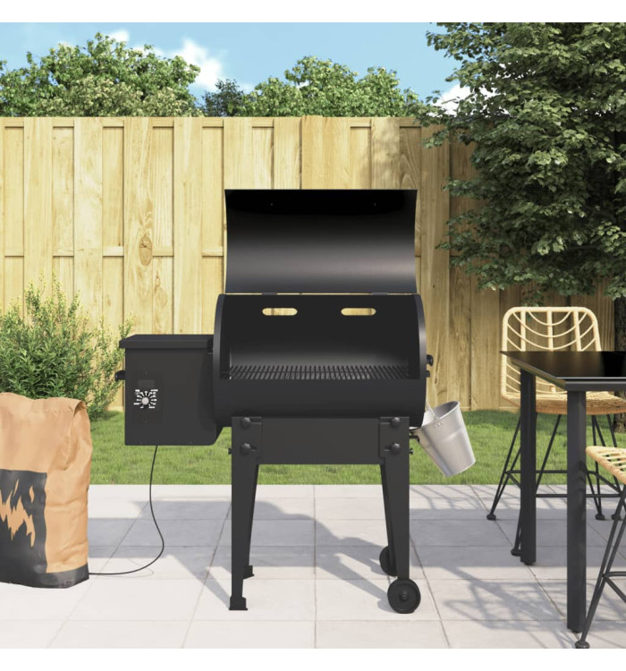 Gril à granulés noir 94 cm fer | Mobilier & Déco