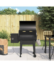 Gril à granulés noir 94 cm fer | Mobilier & Déco