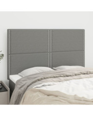 Têtes de lit 4 pcs Gris foncé 72x5x78/88 cm Tissu | Mobilier & Déco