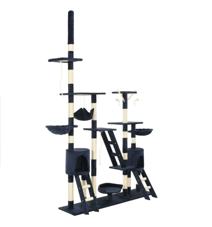 Arbre à chat avec griffoirs en sisal 230-250 cm Bleu | Mobilier & Déco