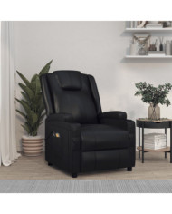 Fauteuil électrique de massage Noir Similicuir | Mobilier & Déco