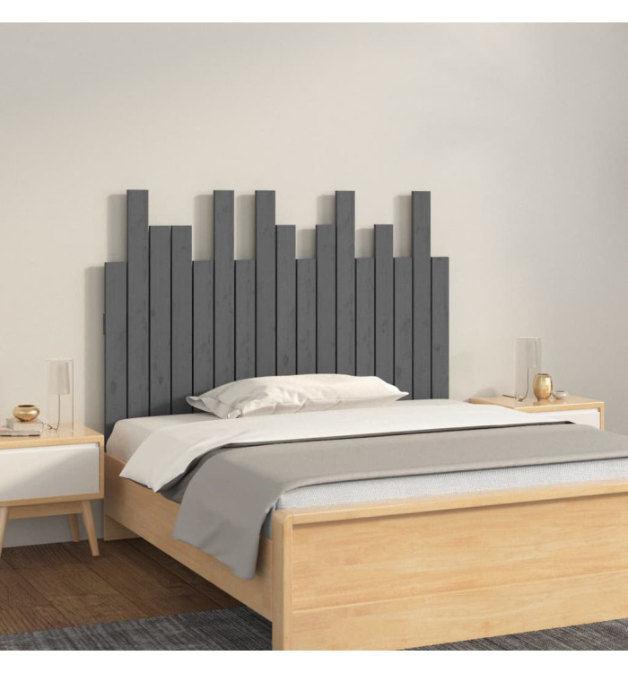 Tête de lit murale Gris 108x3x80 cm Bois massif de pin | Mobilier & Déco