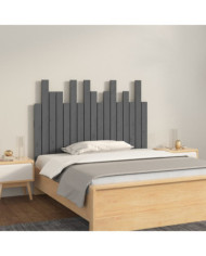 Tête de lit murale Gris 108x3x80 cm Bois massif de pin | Mobilier & Déco